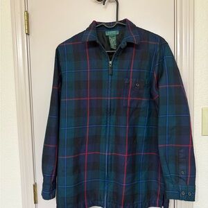 Lauren Ralph Lauren Tartan Wool Full Zip Shirt